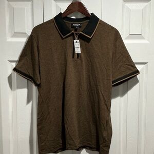 Express Dark Brown Polo Shirt